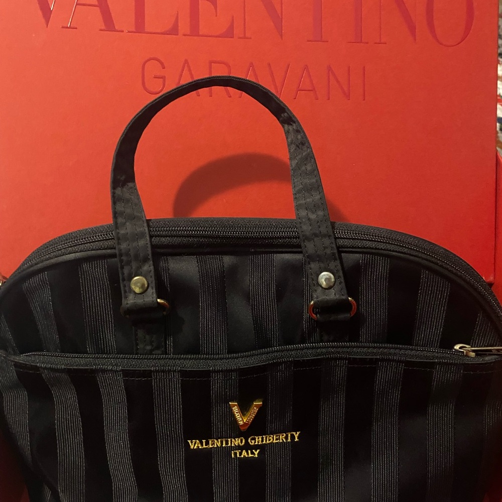 Black Striped Men's Bag